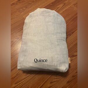 Quince 100% linen bedding. Soft Gray Duvet Cover and two Shams